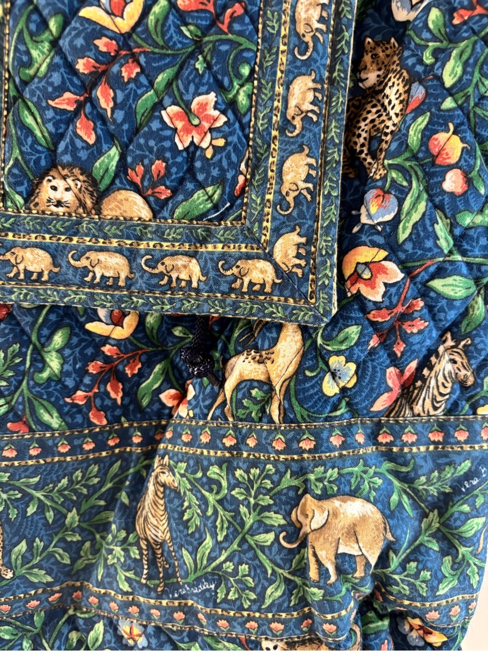 Vera Bradley Safari Floral Blue Backpack & Matching Card Case Set - Picture 8 of 12